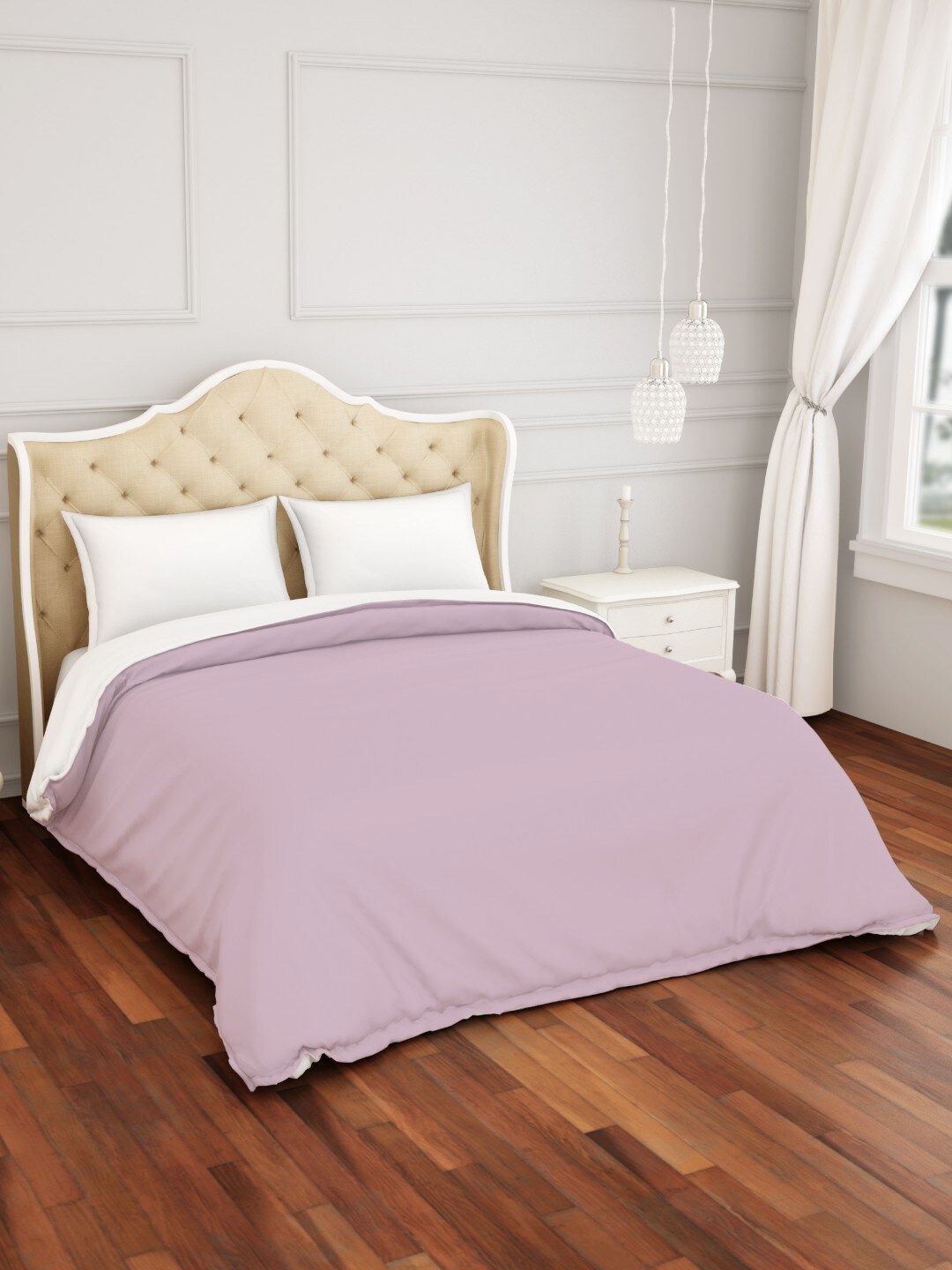 

SPACES Purple Solid 300 TC 100% Cotton Hygro Double Duvet Cover