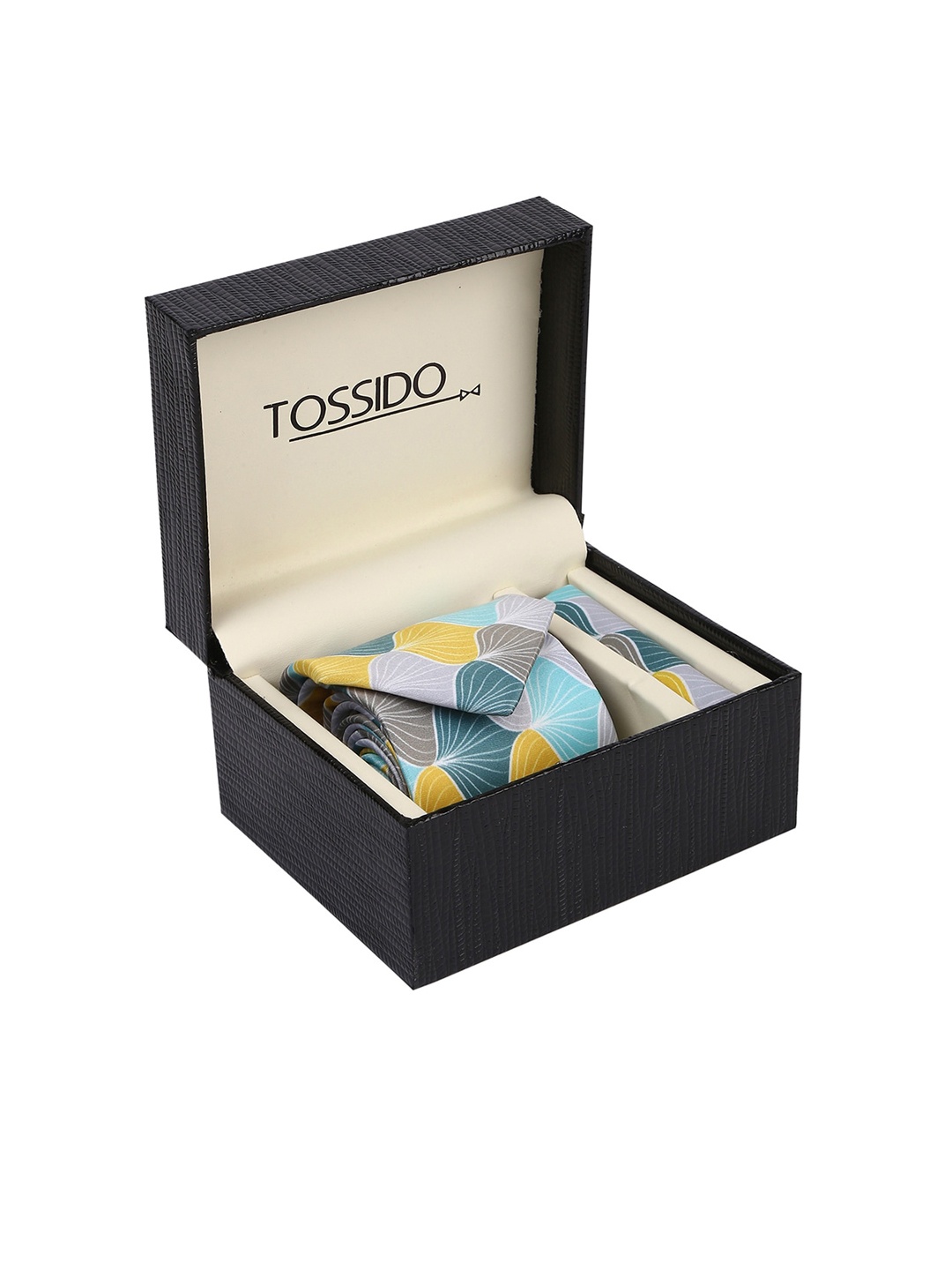 

Tossido Men Blue & Yellow Printed Accessory Gift Set