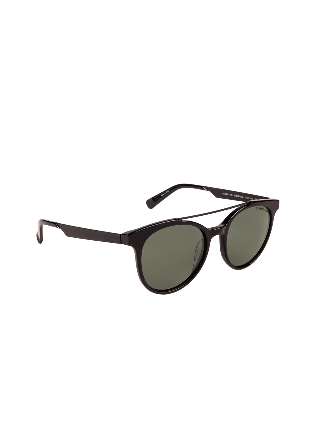 

Kenneth Cole Women UV Protected Lens Round Sunglasses KC7226 53 01R, Black