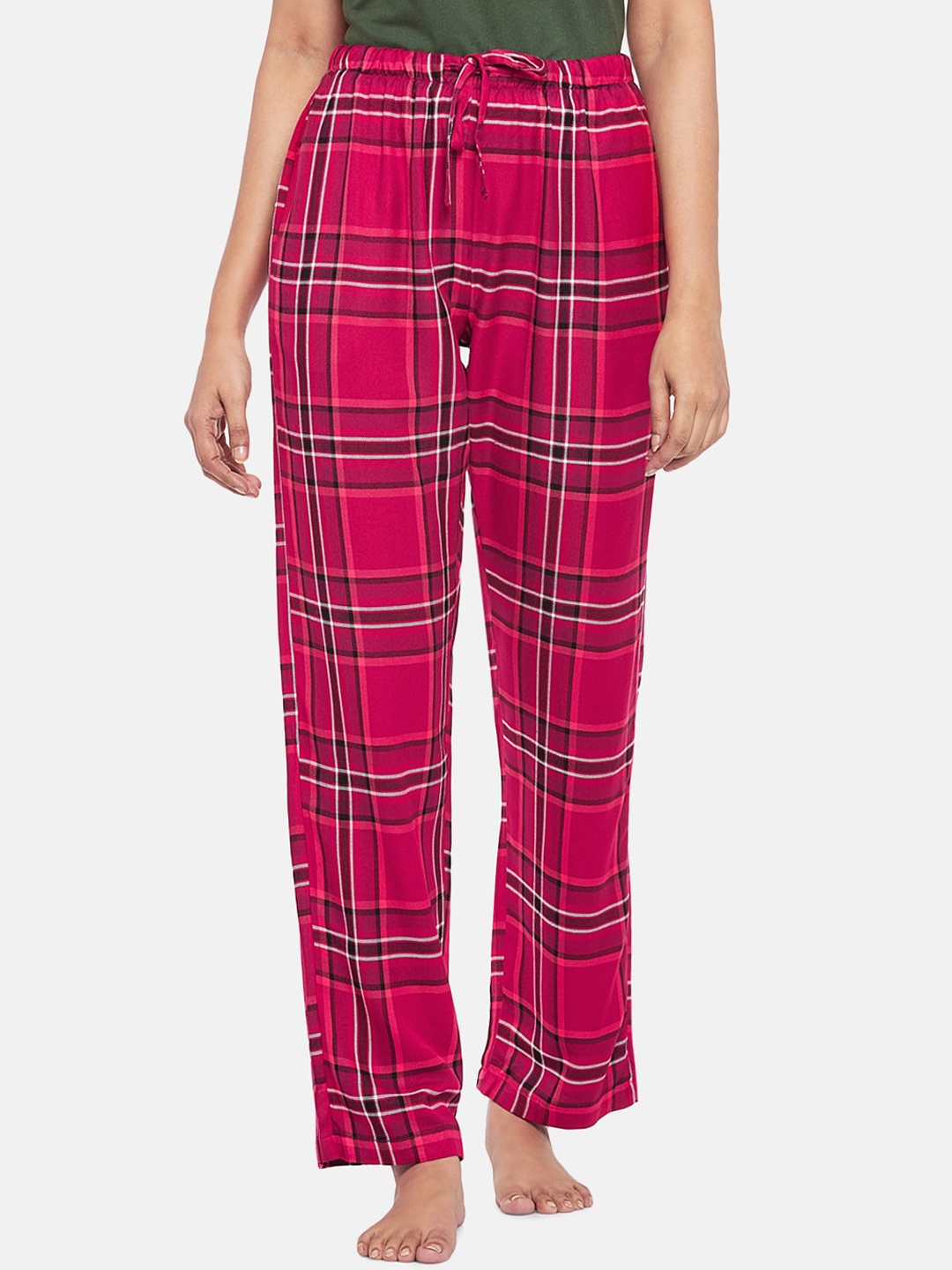 

Dreamz by Pantaloons Women Red Checked Lounge Pants