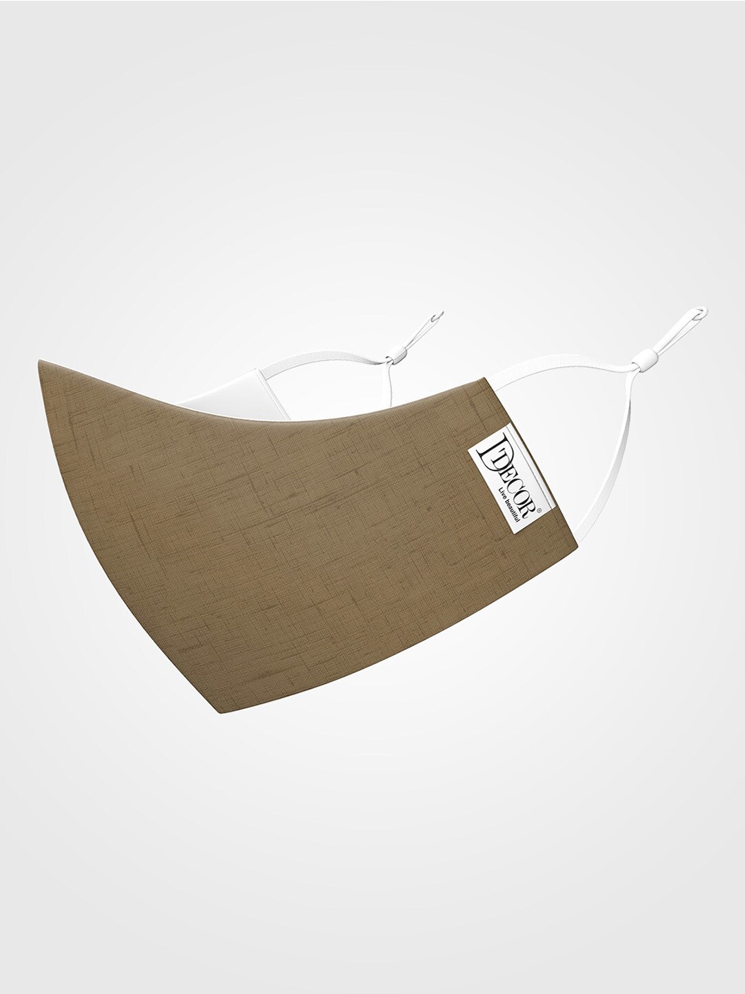 

DDecor men Anti Viral Brown Solid 3-Ply Adjustable Reusable Protective Outdoor Mask