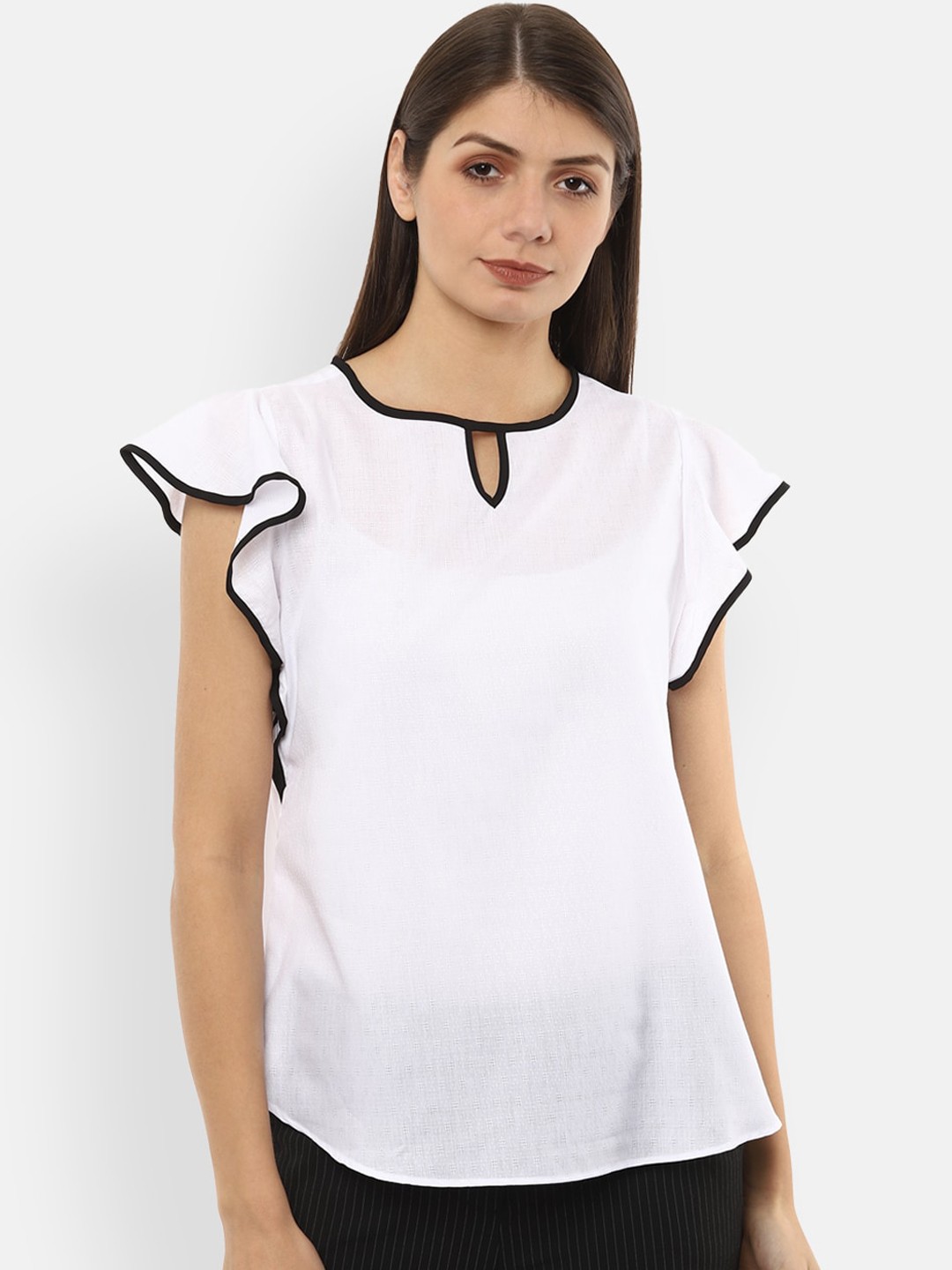 

Van Heusen Woman White Solid Top