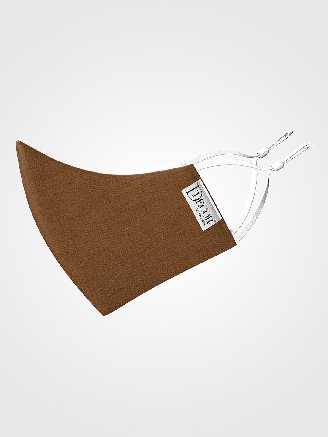 

DDecor men Anti Viral Brown Solid 3-Ply Reusable Cloth Mask