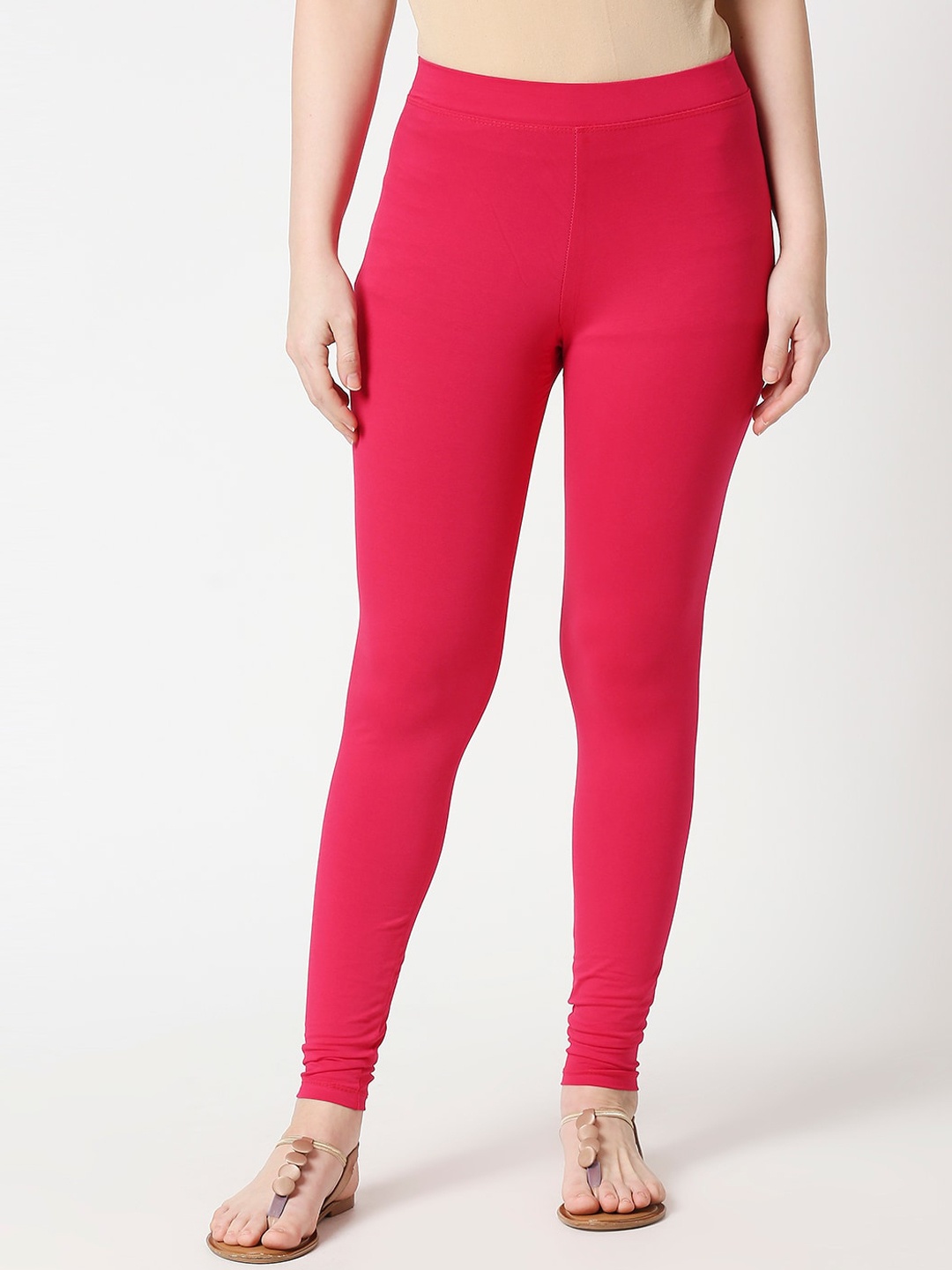 

ZRI Women Red Solid Ankle-Length Leggings