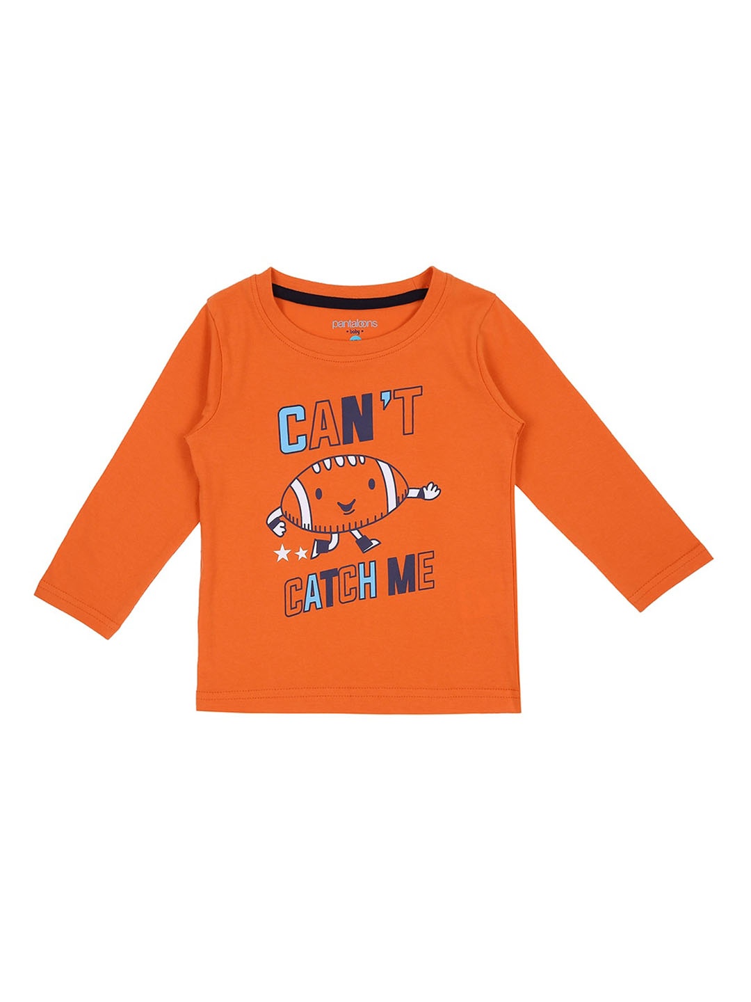 

Pantaloons Baby Boys Orange Printed Round Neck T-shirt