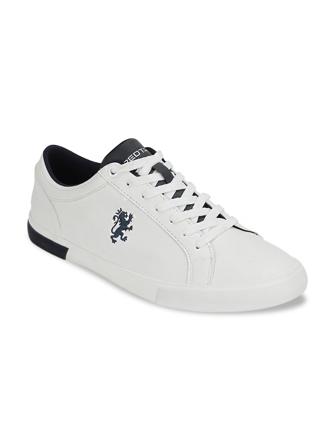 

Red Tape Men White & Navy Blue Colourblocked Sneakers