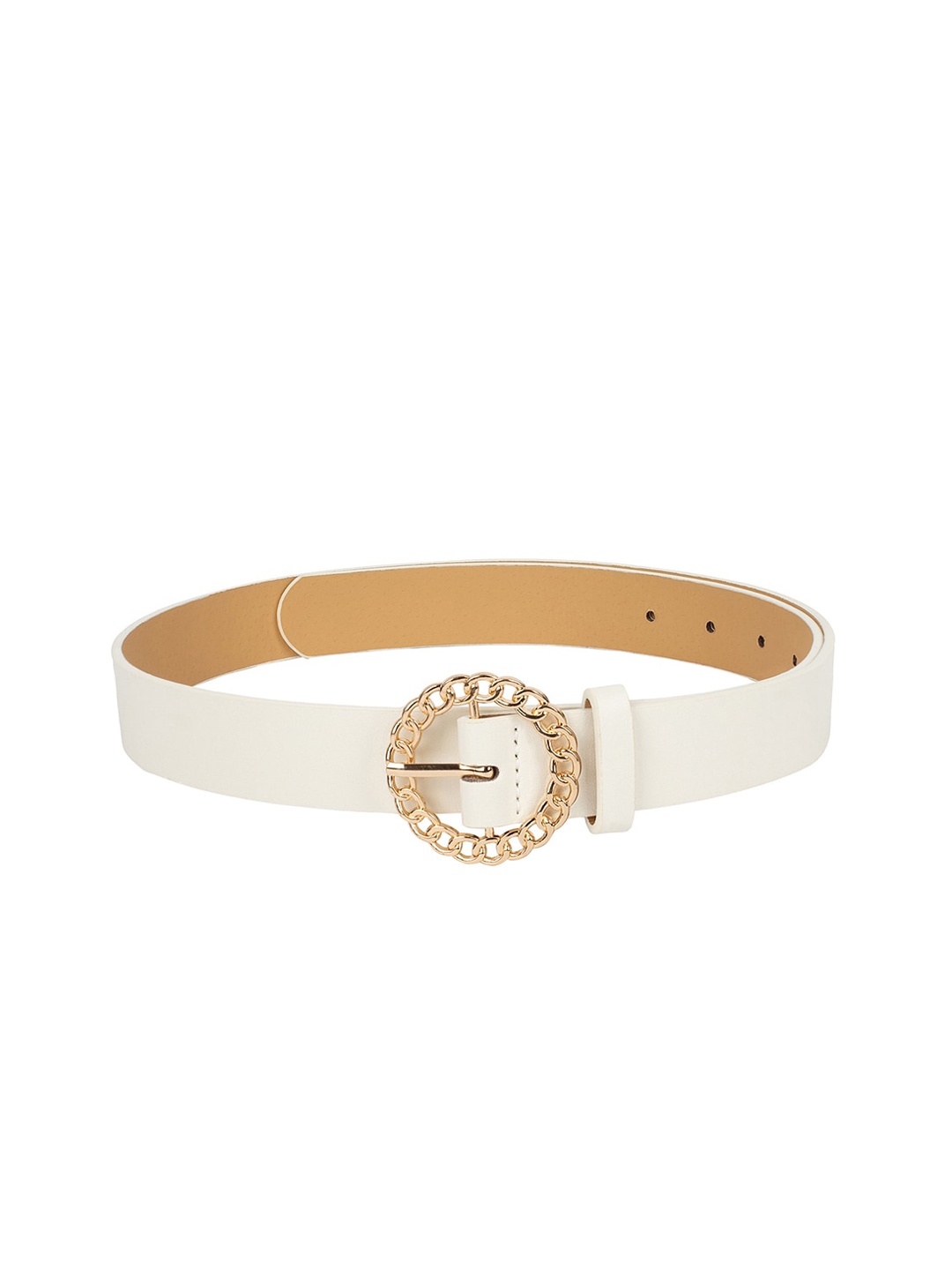 CRUSSET Women White Solid Belt