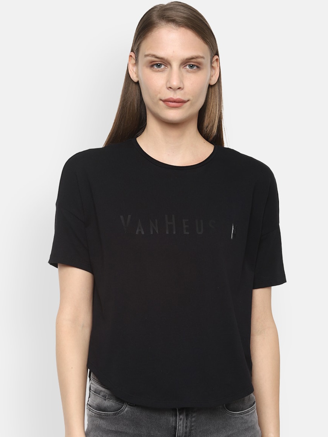 

Van Heusen Woman Women Black Printed Top