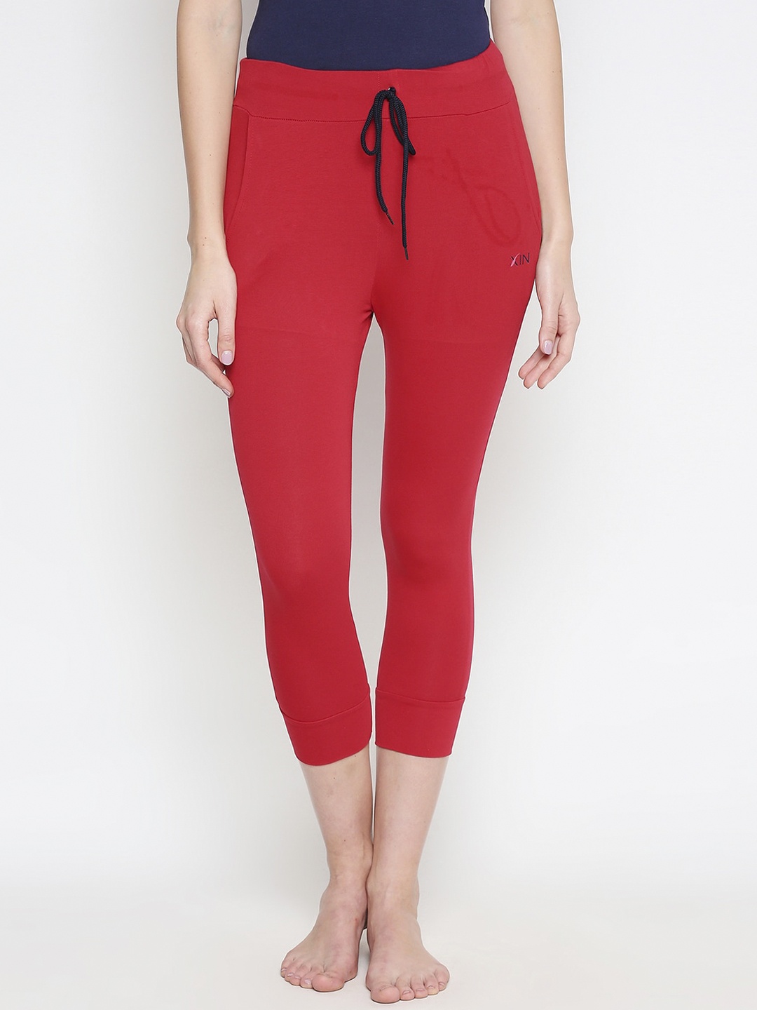 

XIN Women Red Solid Lounge Capris