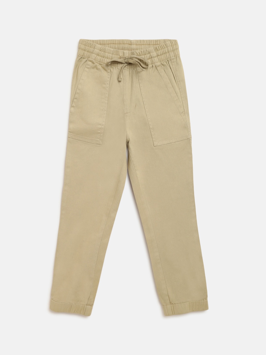 

Campana Boys Beige Regular Fit Solid Joggers