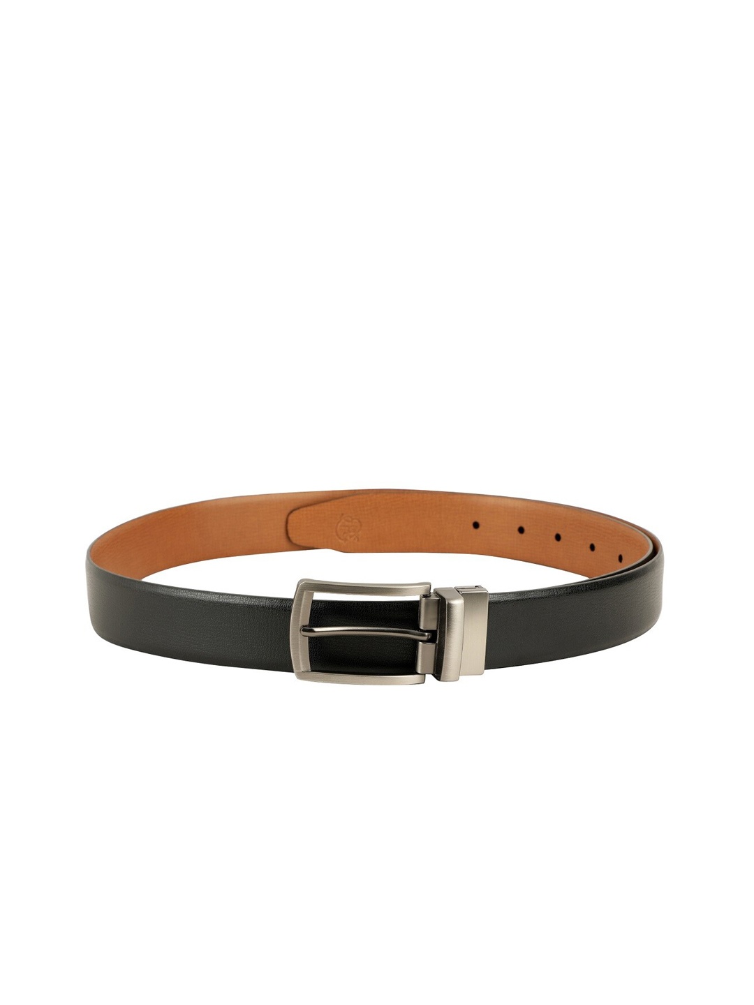 

ZEVORA Men Black & Brown Solid Reversible Belt