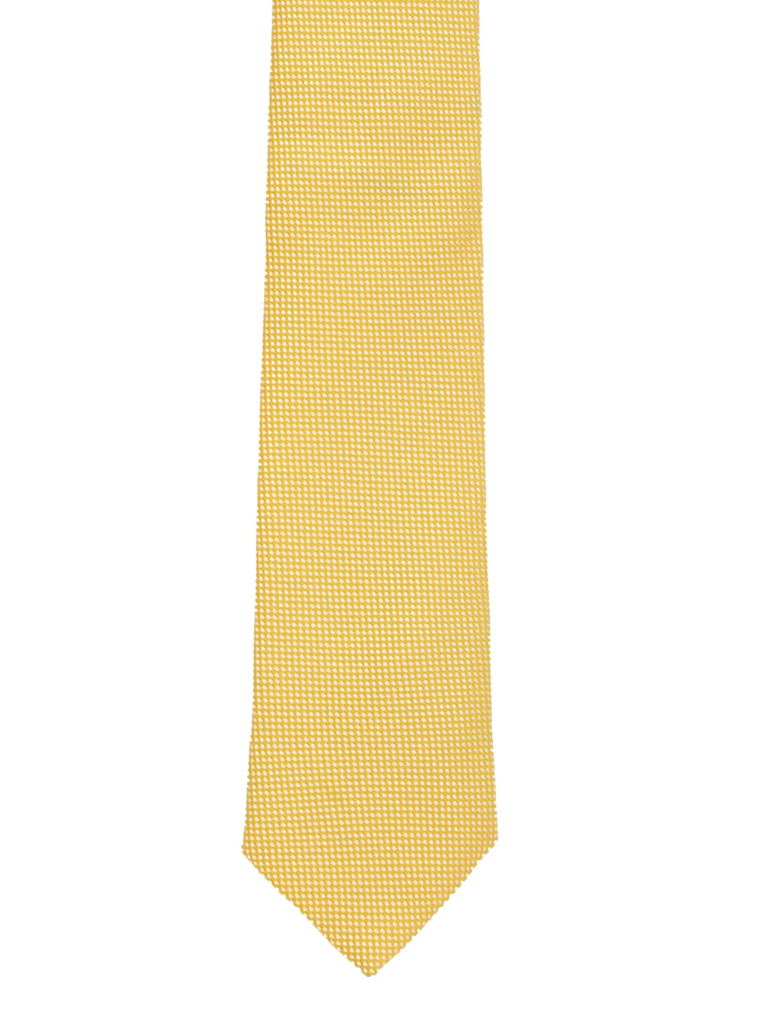 

Louis Philippe Men Yellow Woven Design Silk Broad Neck Tie