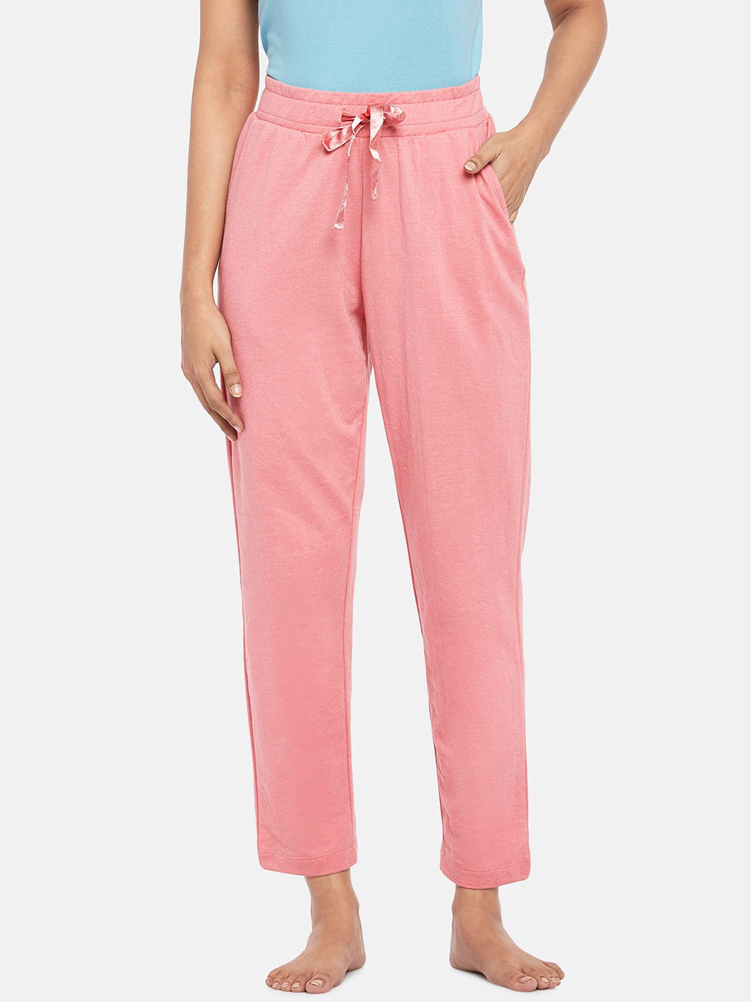 

Dreamz by Pantaloons Women Pink Solid Lounge Pants