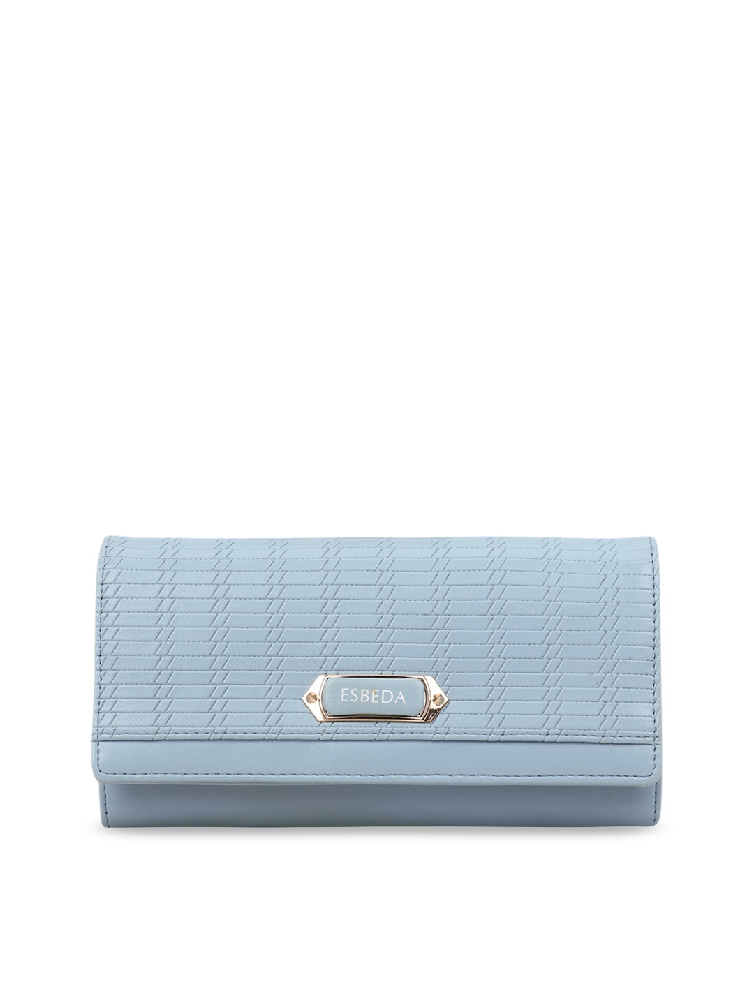 

ESBEDA Women Blue Textured Envelope Wallet