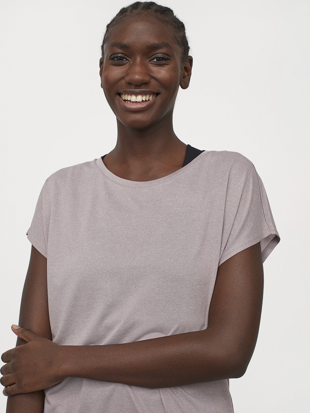 

H&M Women Purple Solid Sports Top