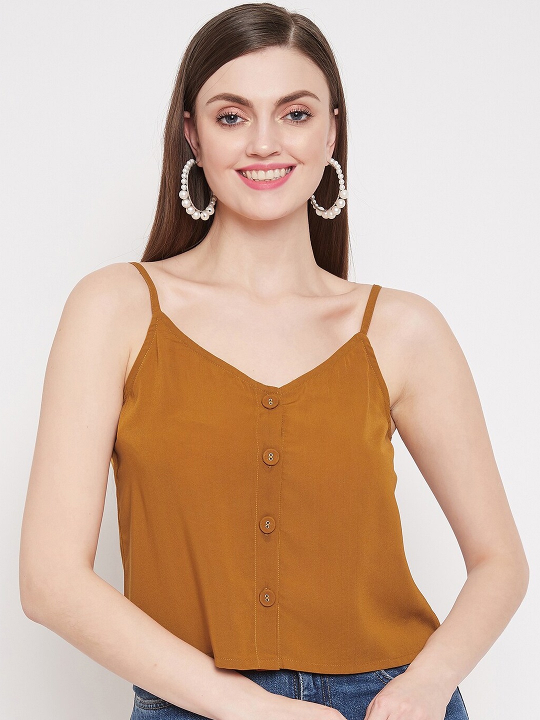 

LUCERO Women Mustard Solid Top