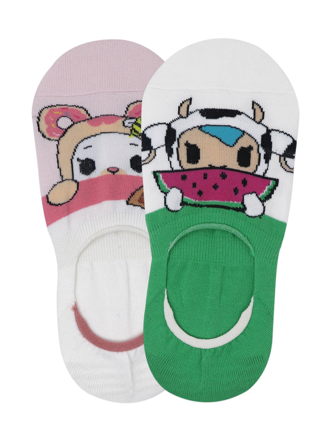

Balenzia x Tokidoki Women Pack Of 2 Patterned Shoe Liners, Pink
