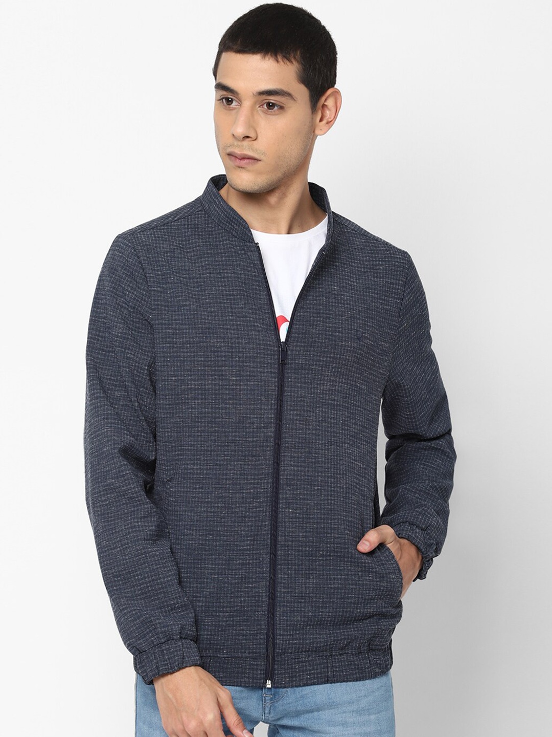 

Allen Solly Men Blue Open Front Jacket