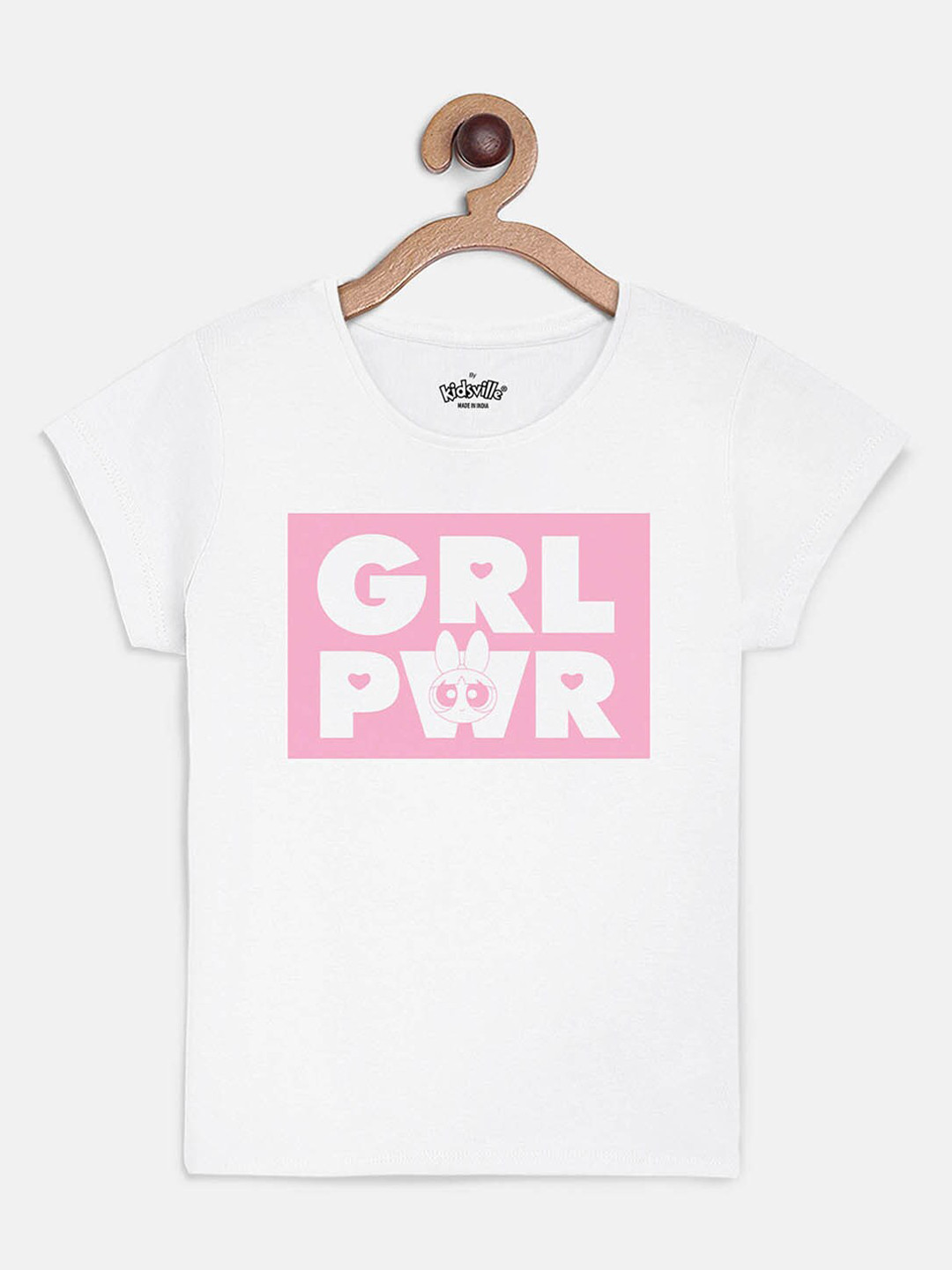 

Kids Ville Powerpuff Girls Printed White tshirt for Girls