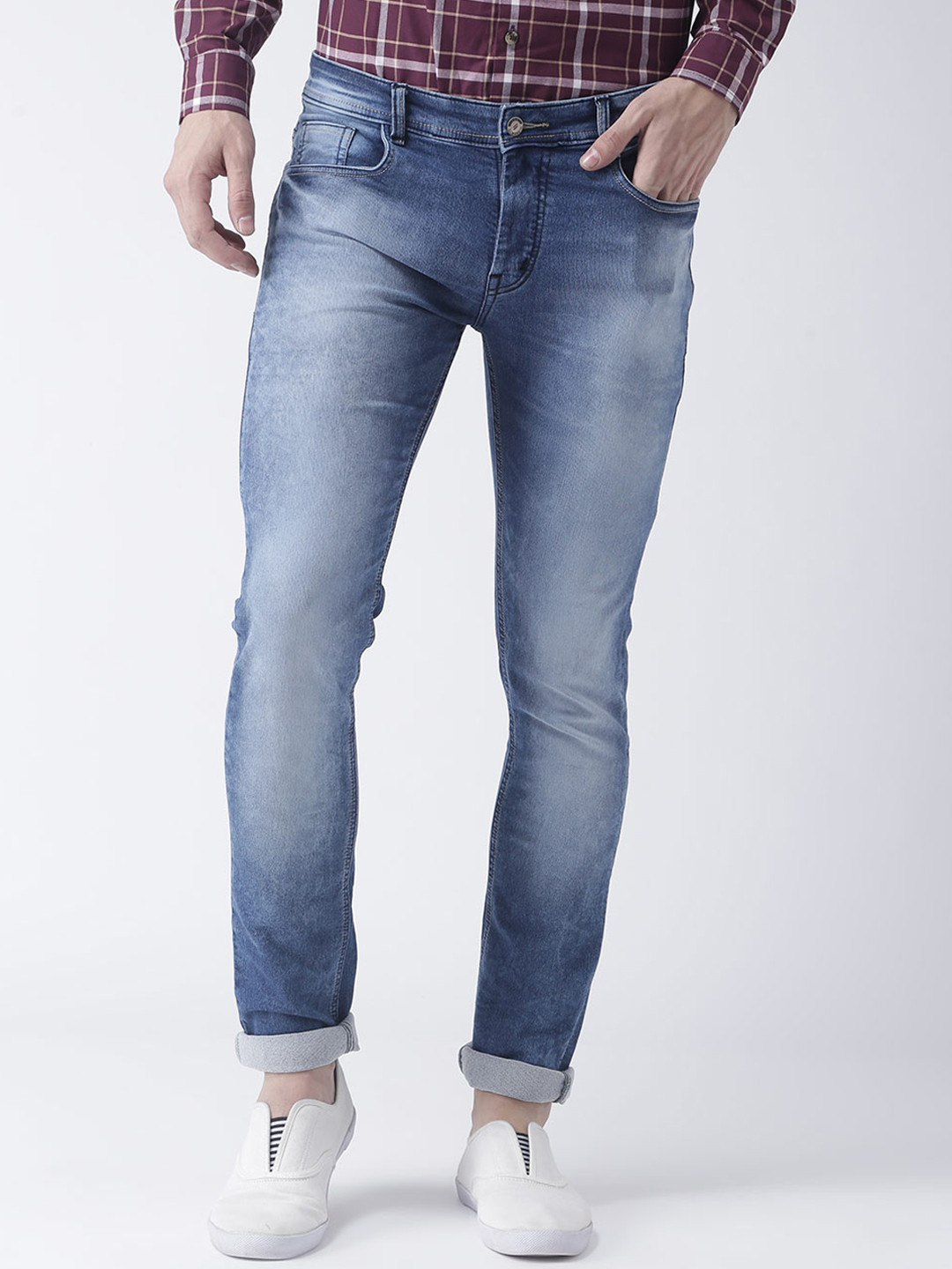 

Hangup Men Blue & Blue Slim Fit Jeans