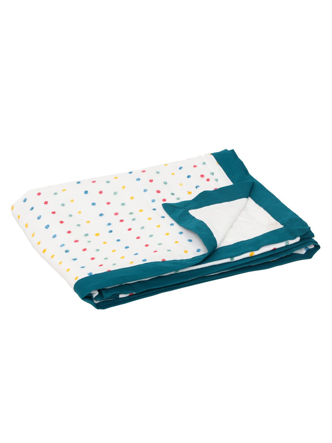 

Moms Home Unisex Kids Organic Cotton Dot Print A Quilt, White