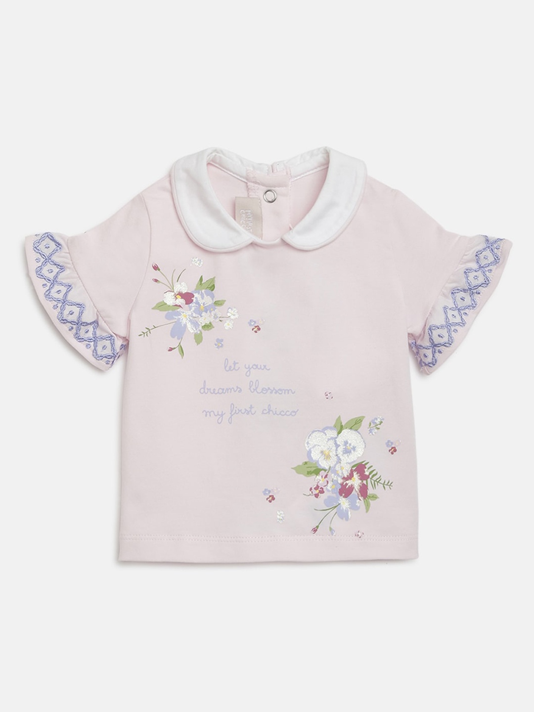 

Chicco Girls Pink Printed Round Neck T-shirt