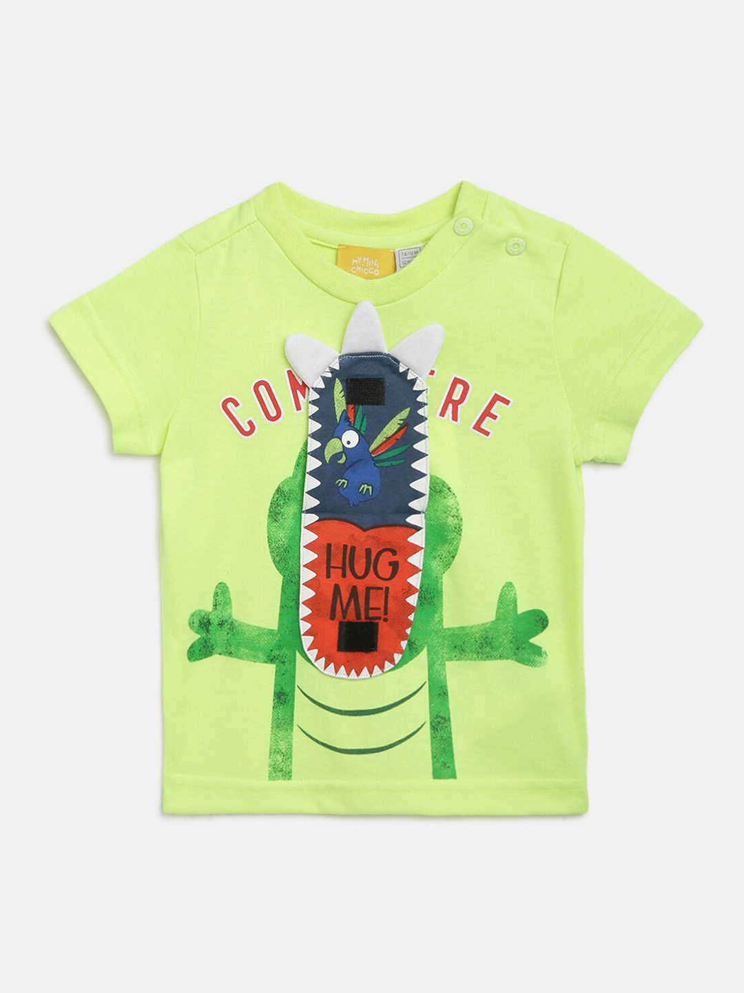 

Chicco Boys Green Printed Round Neck T-shirt