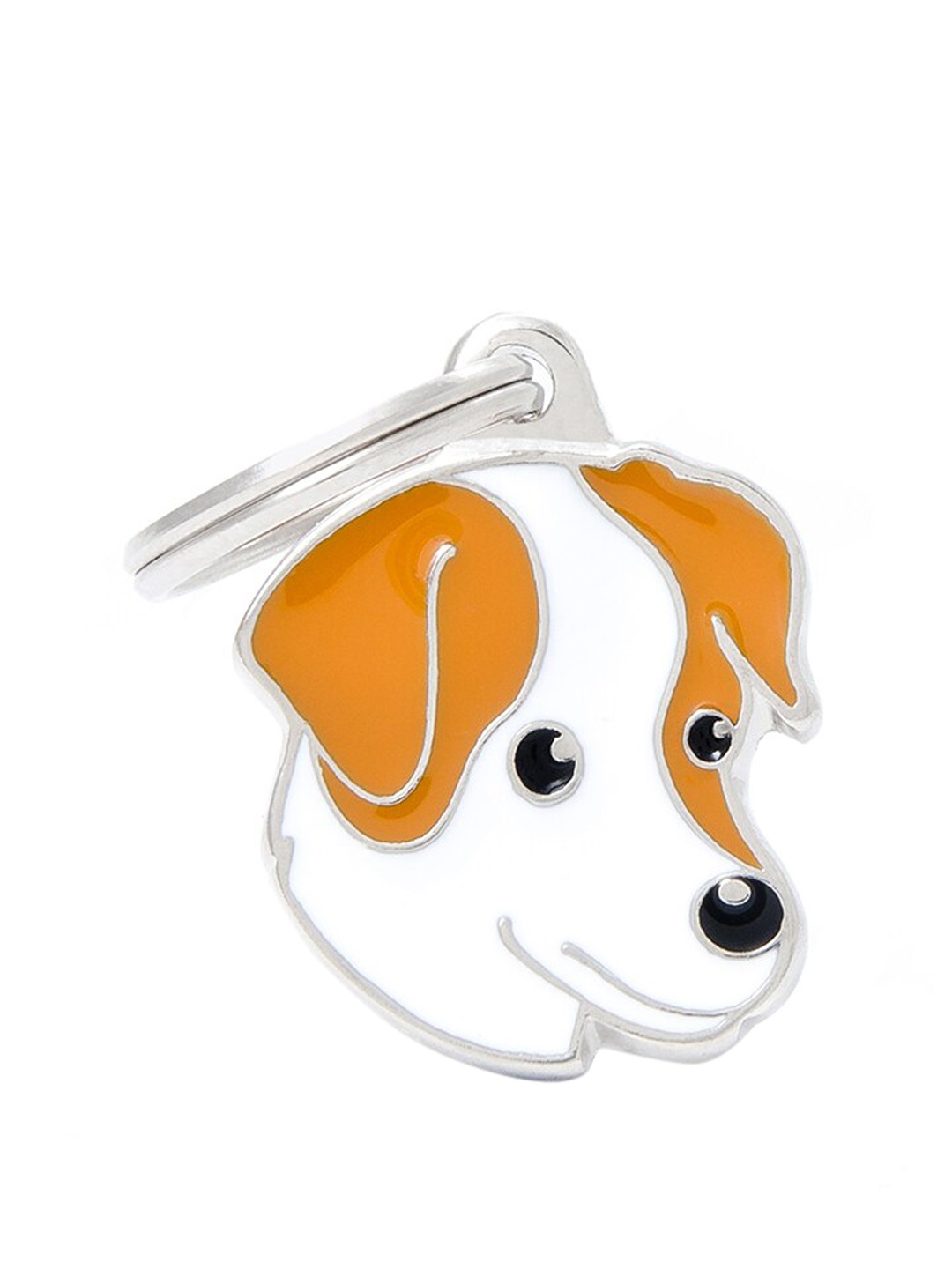 

PawsnCollars Orange & White Jack Russel Name Tag