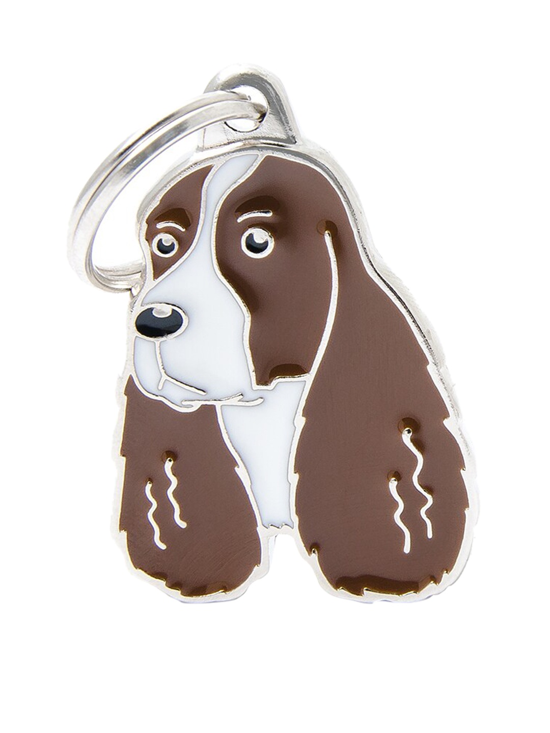 

PawsnCollars White & Brown Springer Spaniel Name Tag