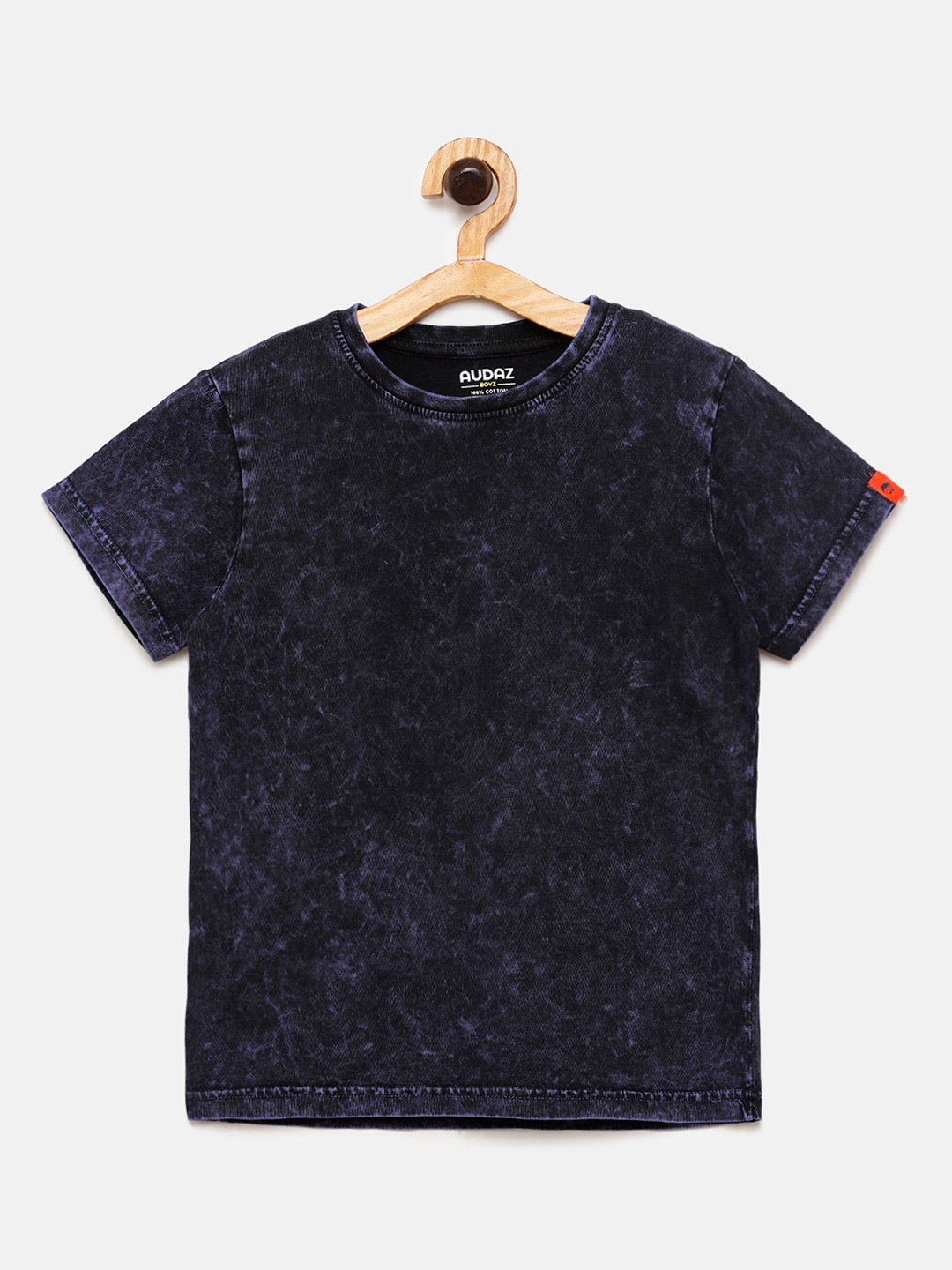 

AUDAZ Boys Blue Printed Round Neck Pure Cotton T-shirt