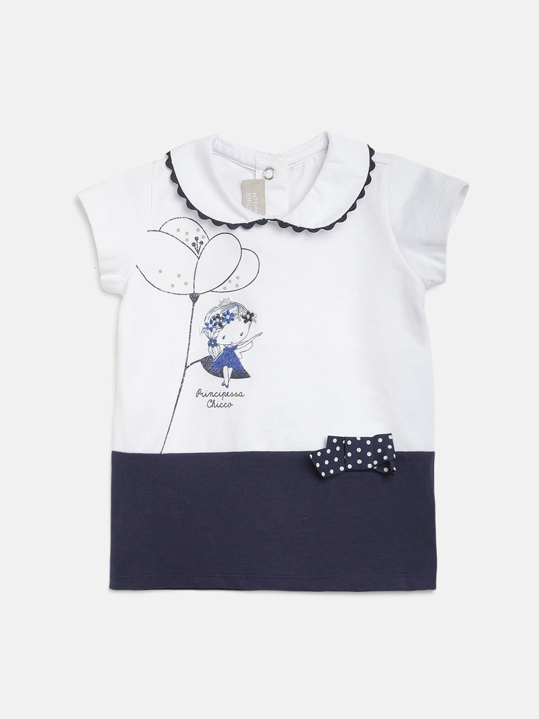 

Chicco Girls White Solid A-Line Dress