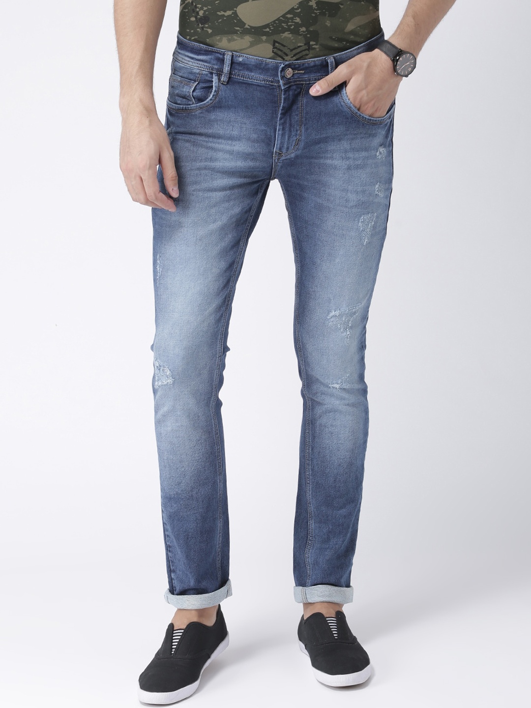 

Hangup Men Blue Slim Fit Mid-Rise Clean Look Jeans