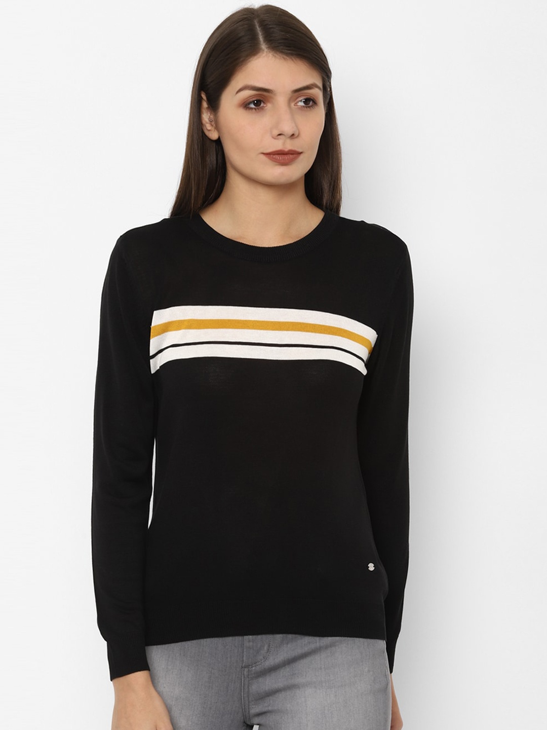 

Allen Solly Woman Women Black Striped Top