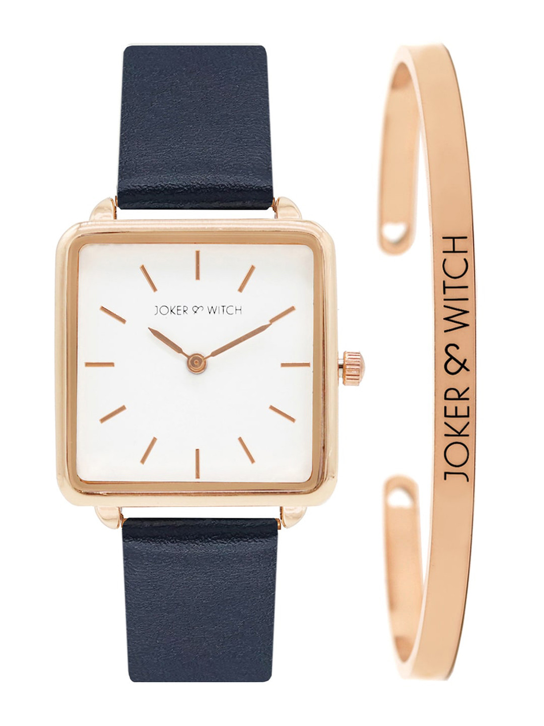 

JOKER & WITCH Women Rose Gold & Blue Watch Gift Set JWBS246