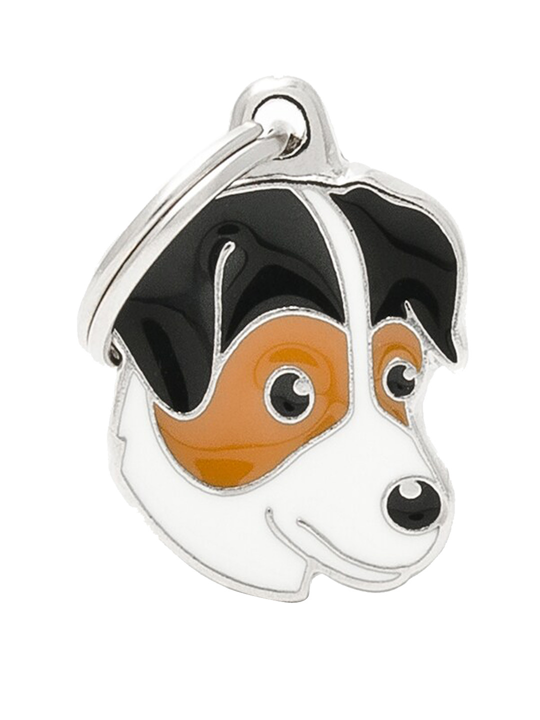 

PawsnCollars Black & Brown Jack Russel Name Tag