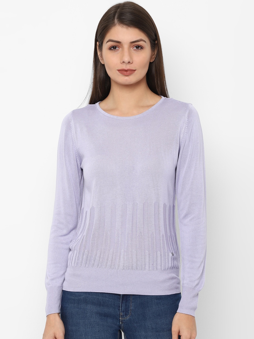 

Allen Solly Woman Purple Self Design Top