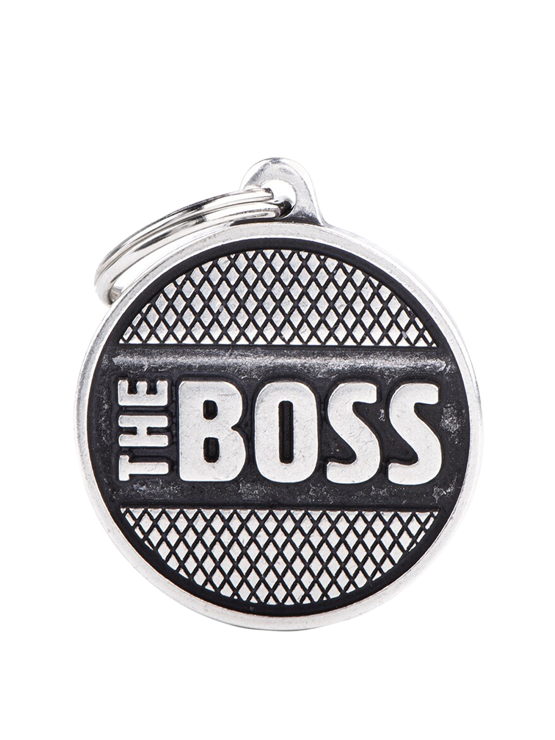 

PawsnCollars Gunmetal-Toned THE BOSS Name Tag, Metallic