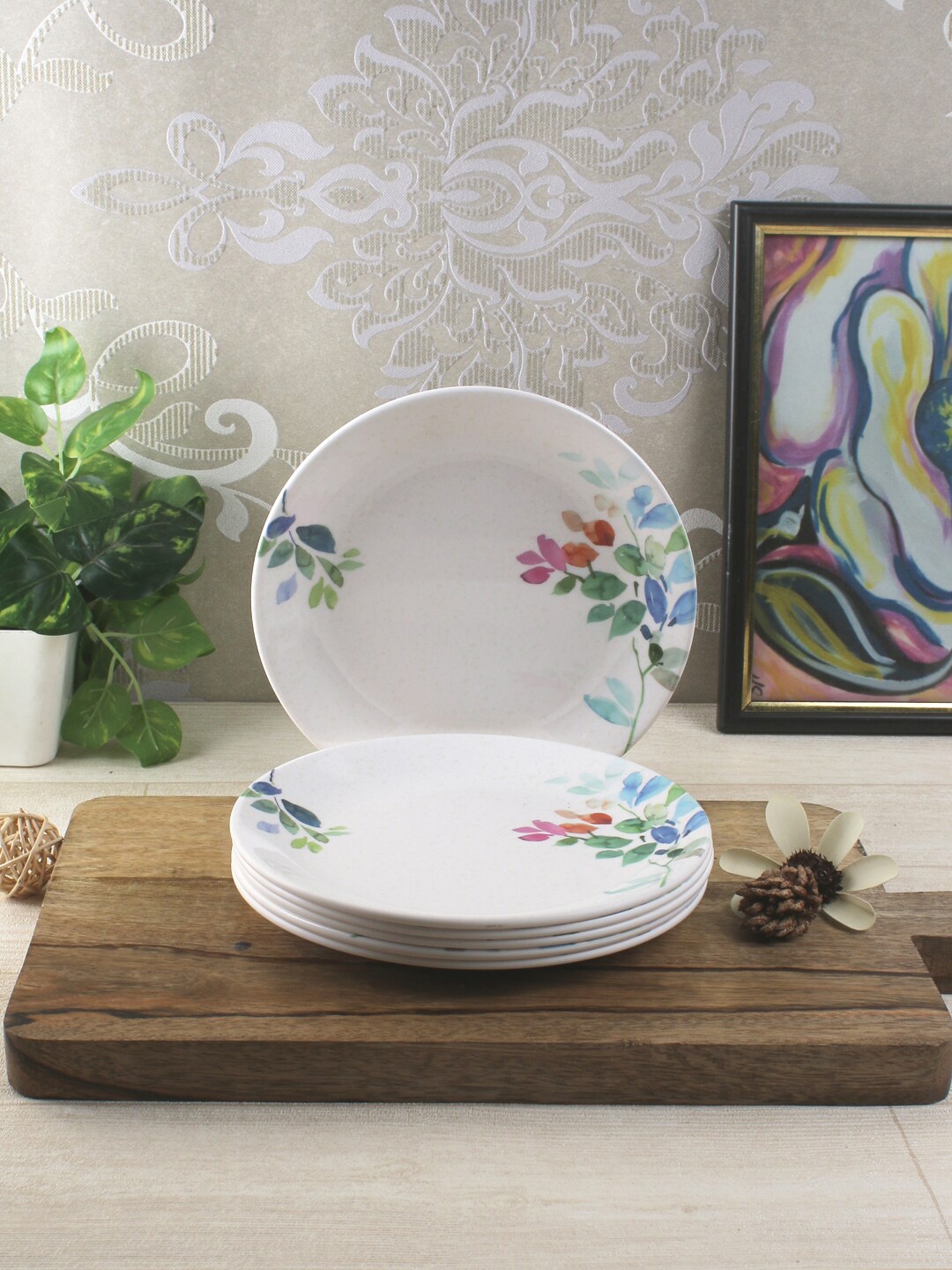 

Servewell Unisex White Printed Glossary 6 Pieces Side/ Quarter Plates