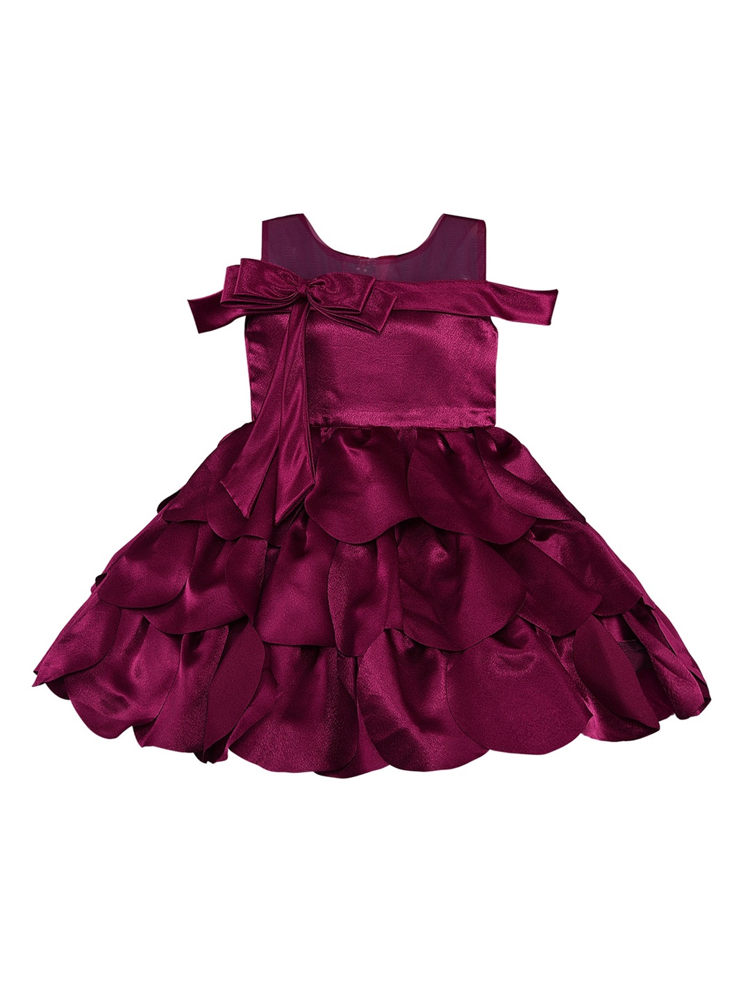 

Wish Karo Girls Purple Solid Fit and Flare Dress