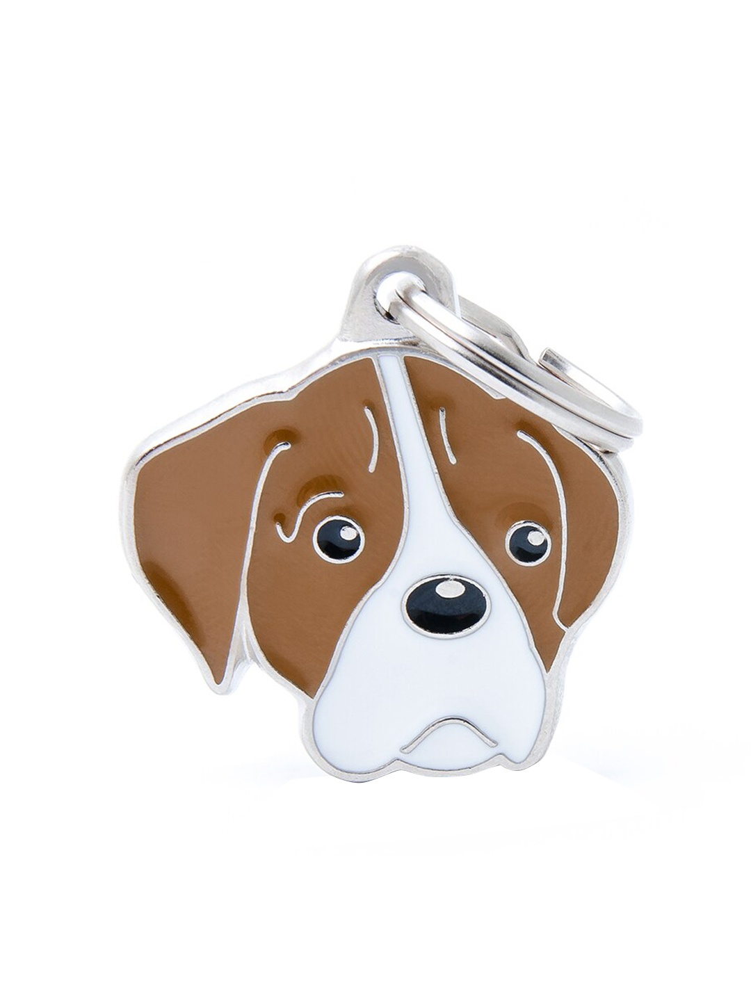 

PawsnCollars Brown & White Boxer Name Tag