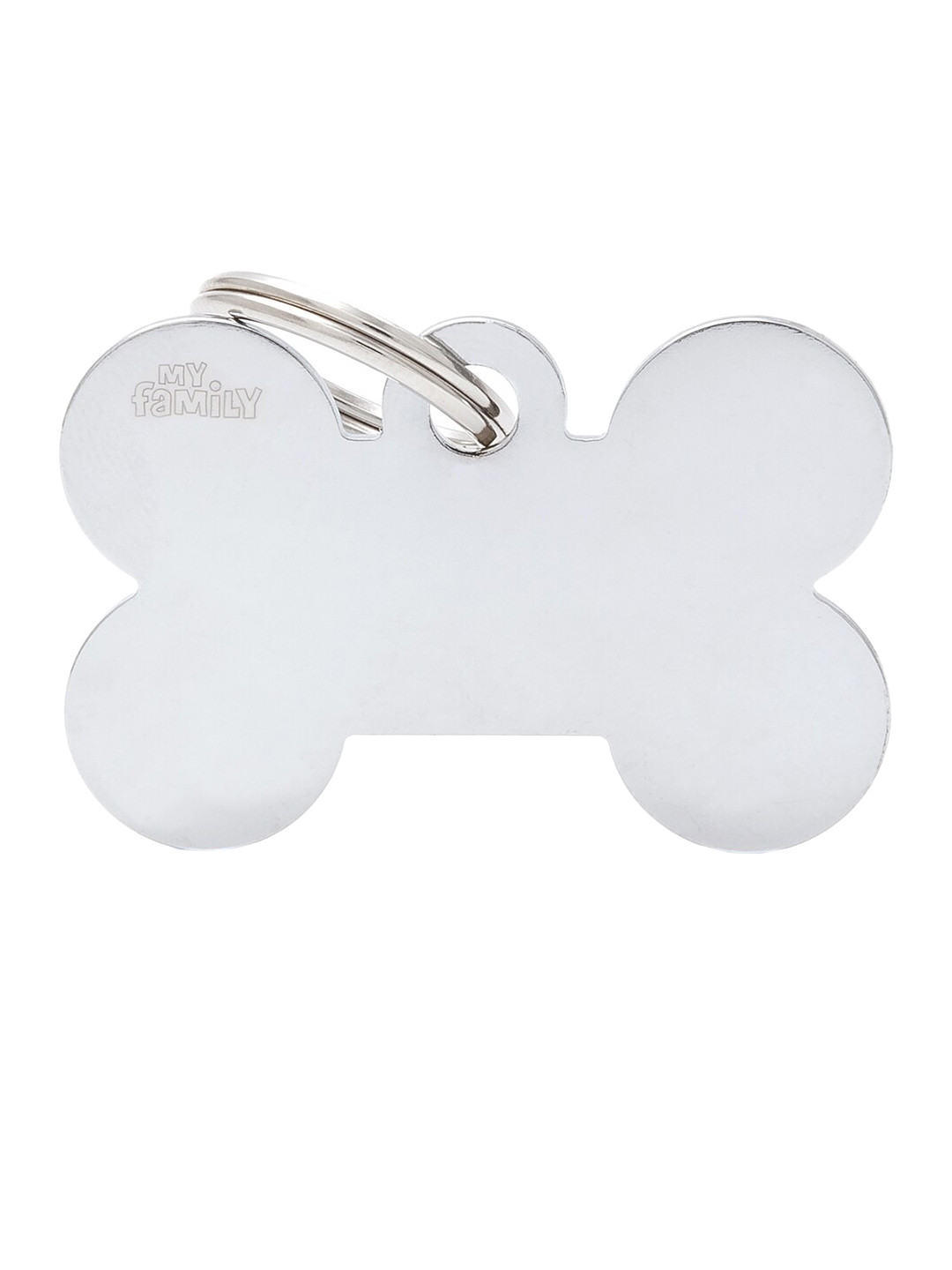 

PawsnCollars Silver-Toned Bone Chrome Name Tag