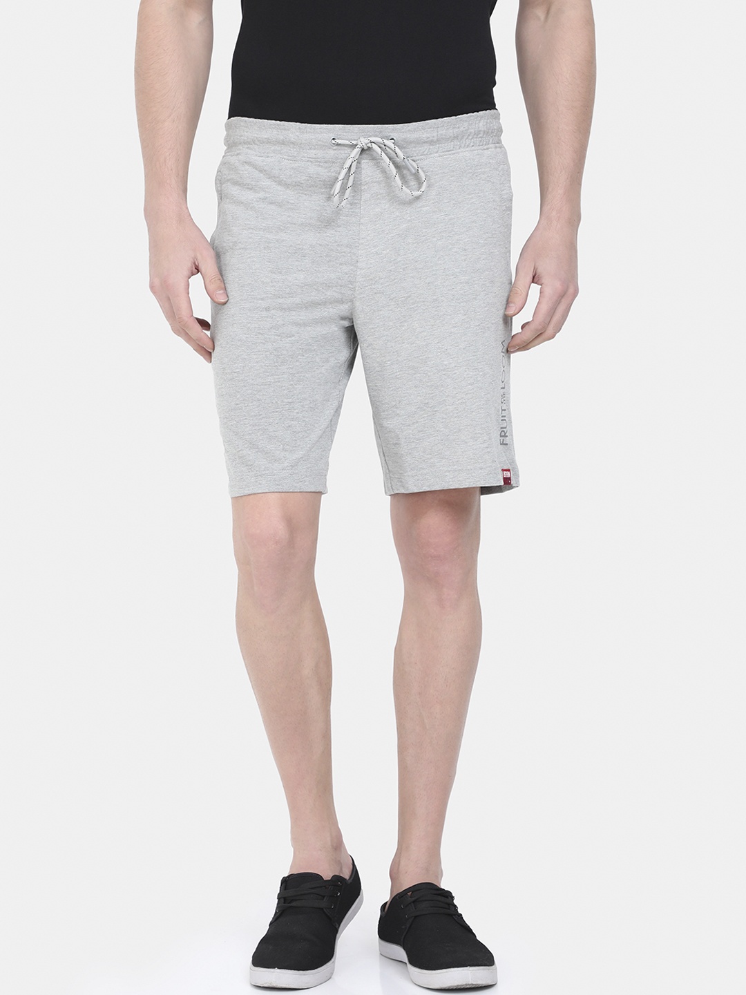 

Fruit of the Loom Men Straight Fit Jersey Shorts, Grey melange