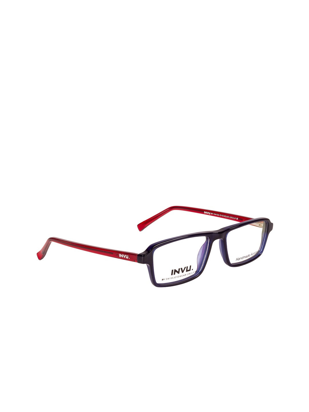 

INVU Men Purple & Red Solid Full Rim Rectangle Frames A4023A