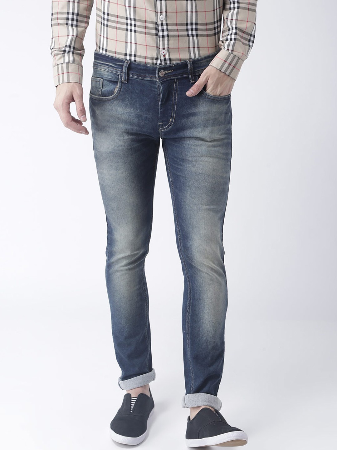 

Hangup Men Blue & Blue Slim Fit Jeans