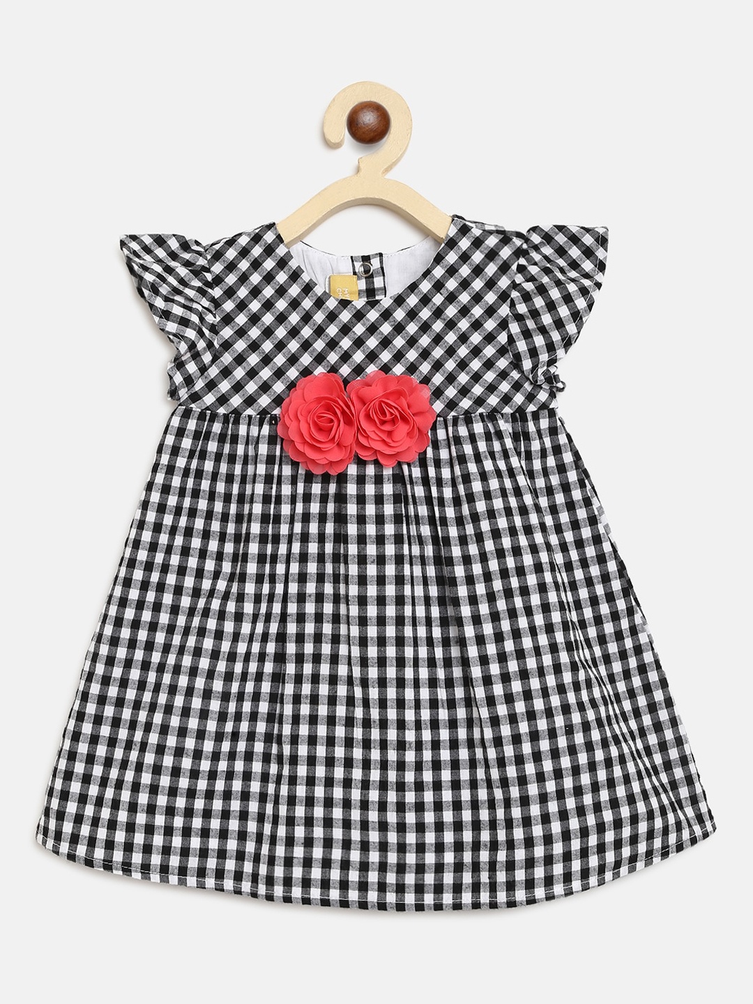 

Chicco Girls Black Checked A-Line Dress
