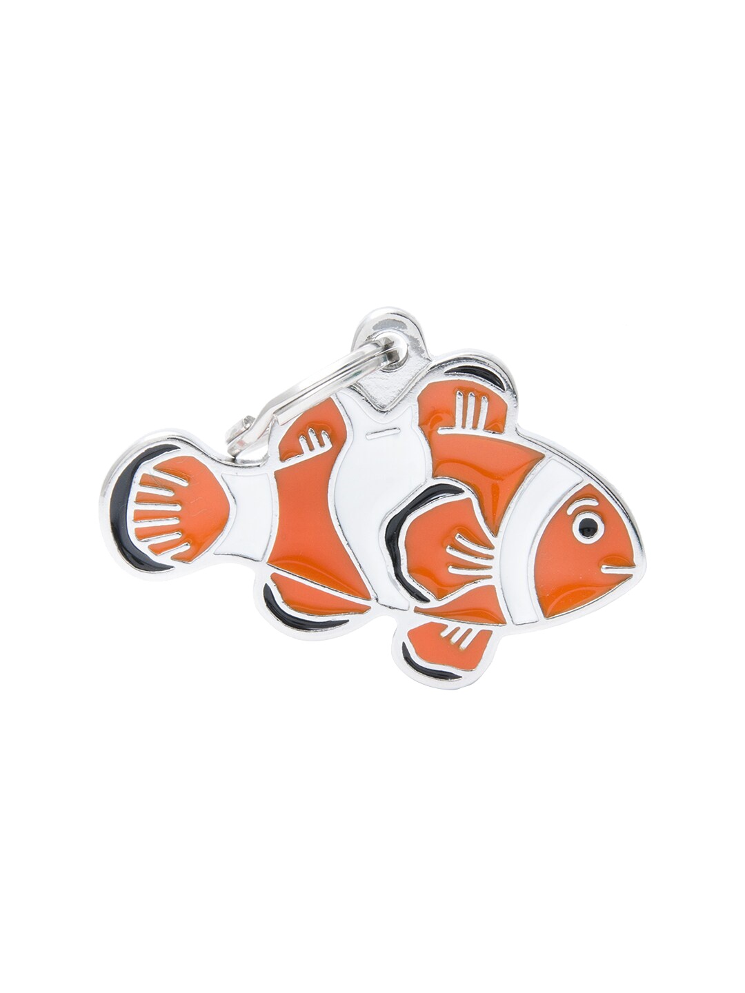 

PawsnCollars Orange & White Clown Fish Name Tag