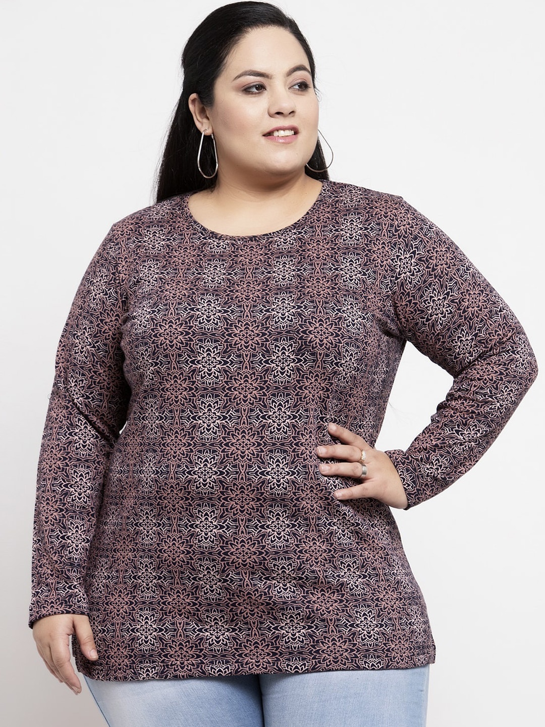 

plusS Women Multicoloured Self Design Sweatshirt, Multi