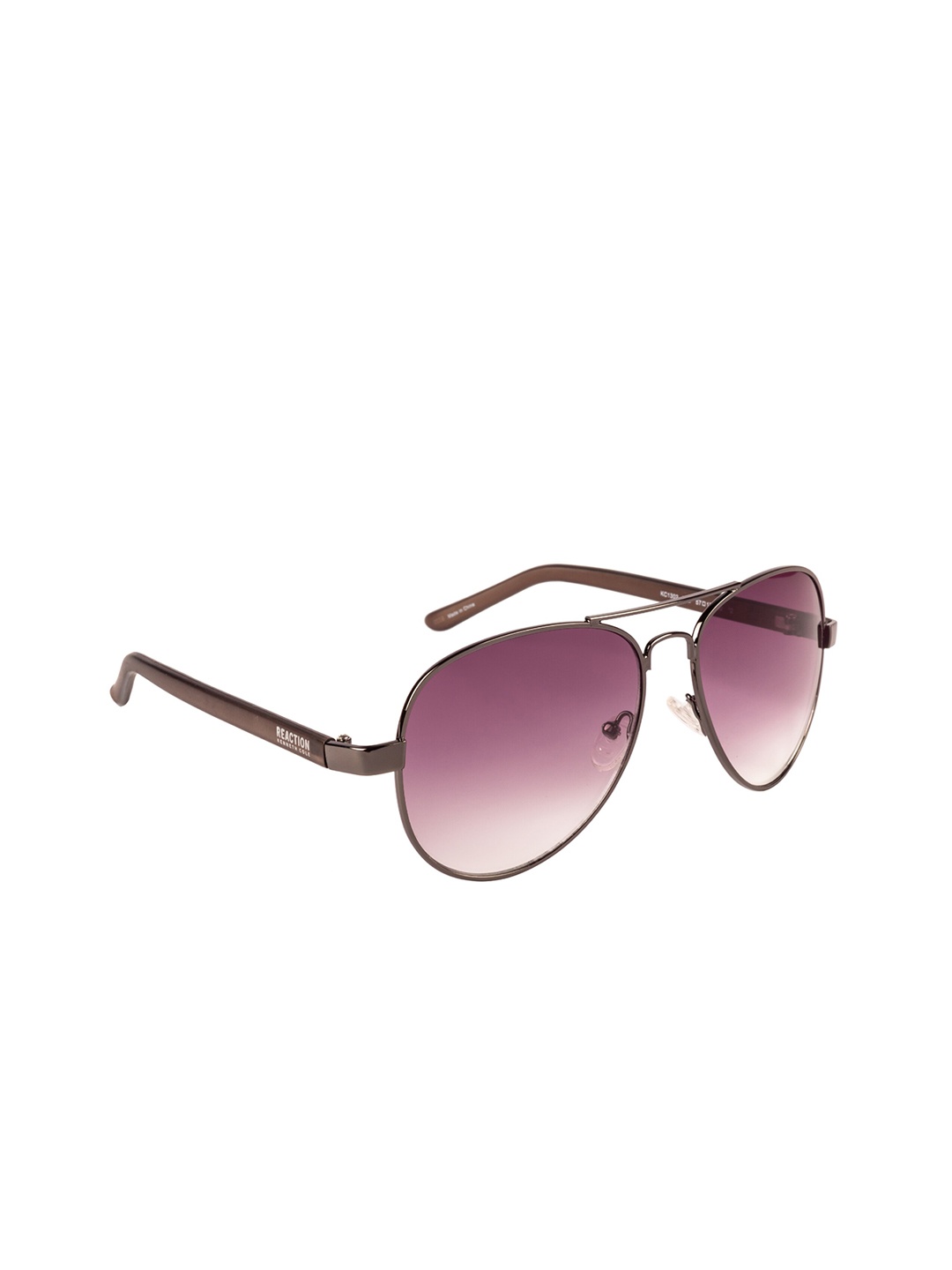 

Kenneth Cole Unisex Aviator UV Protected Sunglasses KC1302 57 08B, Violet