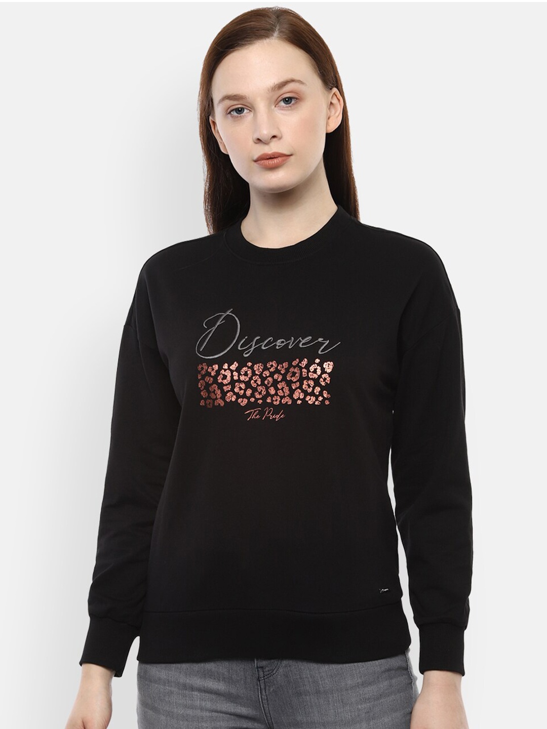

Van Heusen Woman Women Black Printed Sweatshirt
