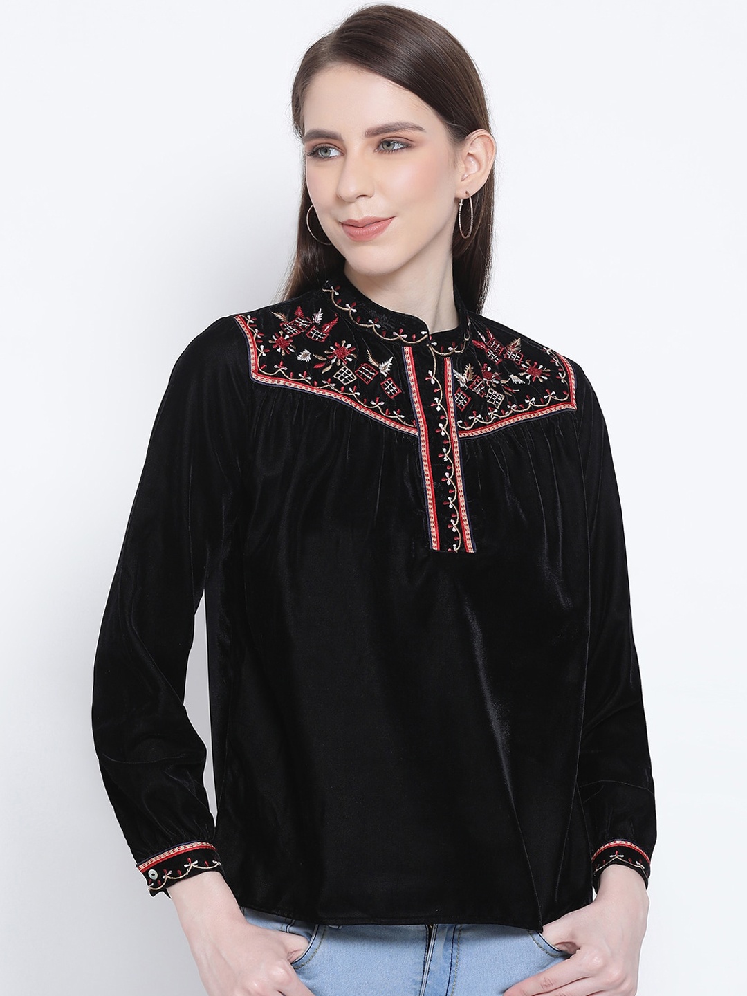 

Oxolloxo Women Black Solid Top